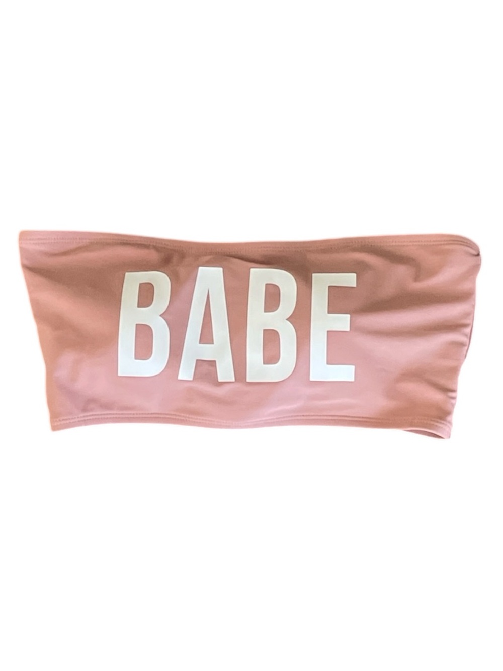 Babe pink & white bikini bandeau